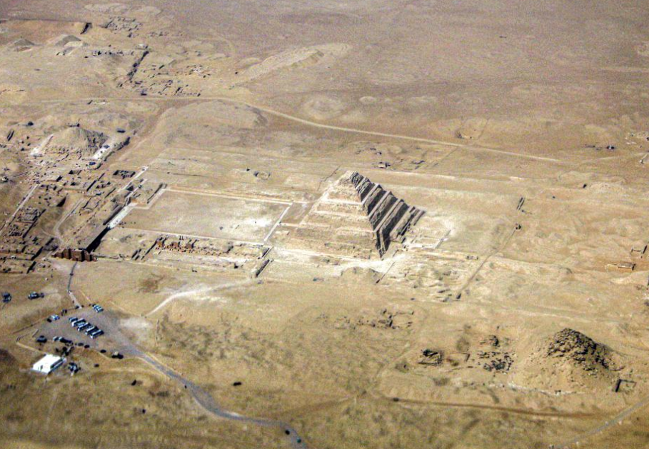 View of Step Pyramid complex in Cairo