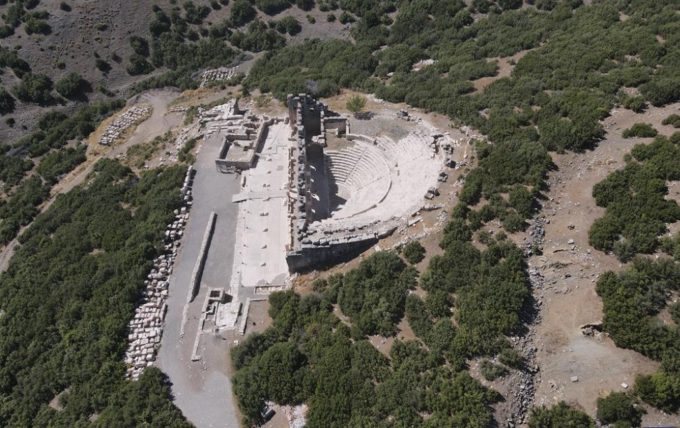 View of ancient city of Kibyra in Burdur, Türkiye