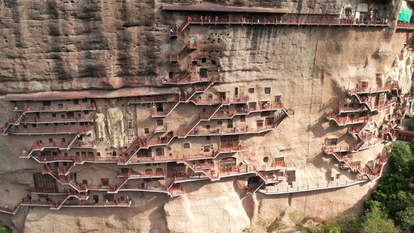 Protection and restoration work carried out at Maiji in NW China