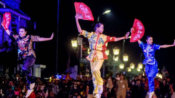 Chinese New Year Carnival held in Yogyakarta, Indonesia