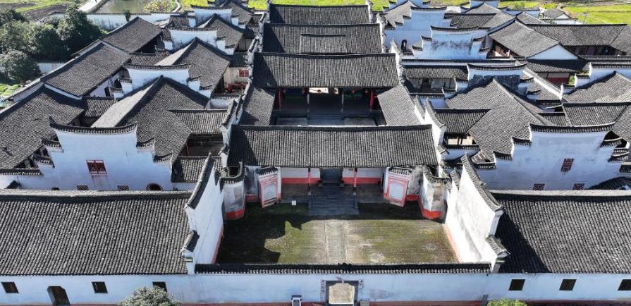 Vista de viviendas tradicionales antiguas de China